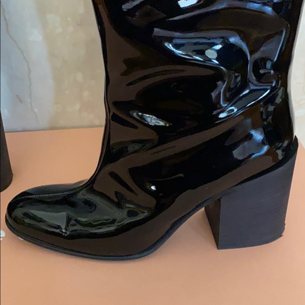 Acne studios bamy black patent leather boots 37/7 - Picture 3 of 5